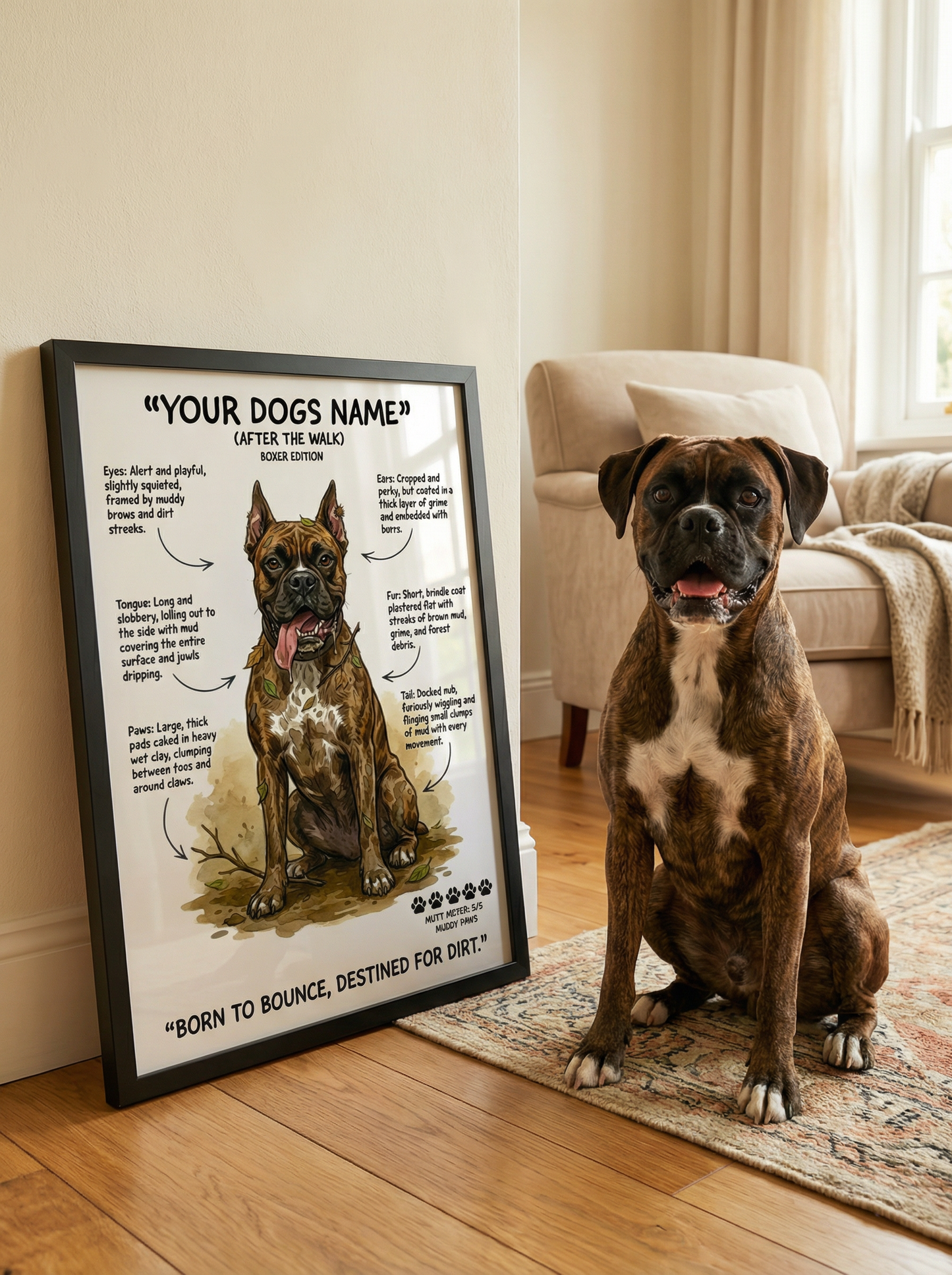 Boxer - "After The Walk" Personalised Print