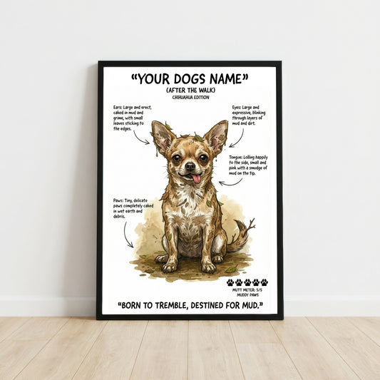 Chihuahua - "After The Walk" Personalised Print