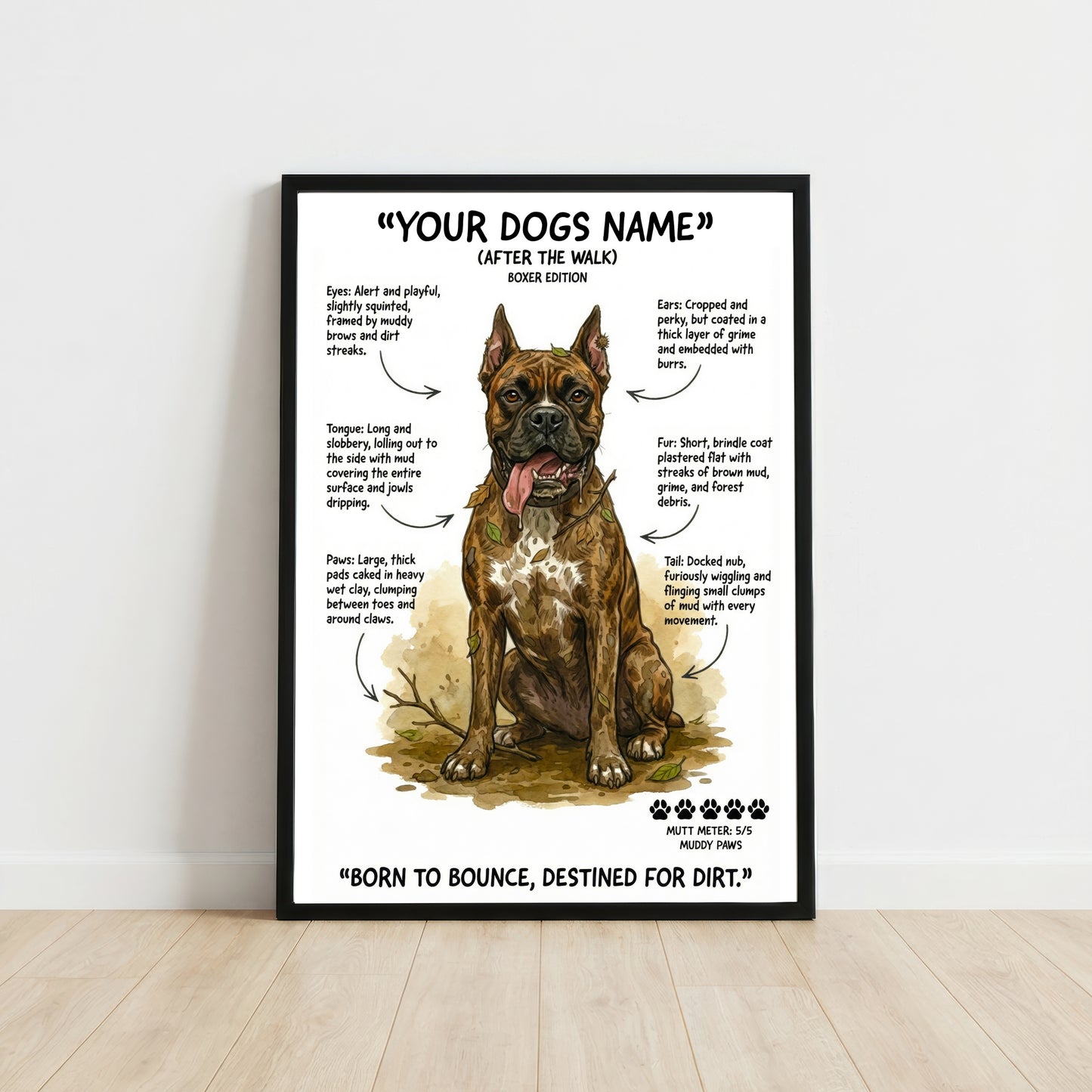 Boxer - "After The Walk" Personalised Print