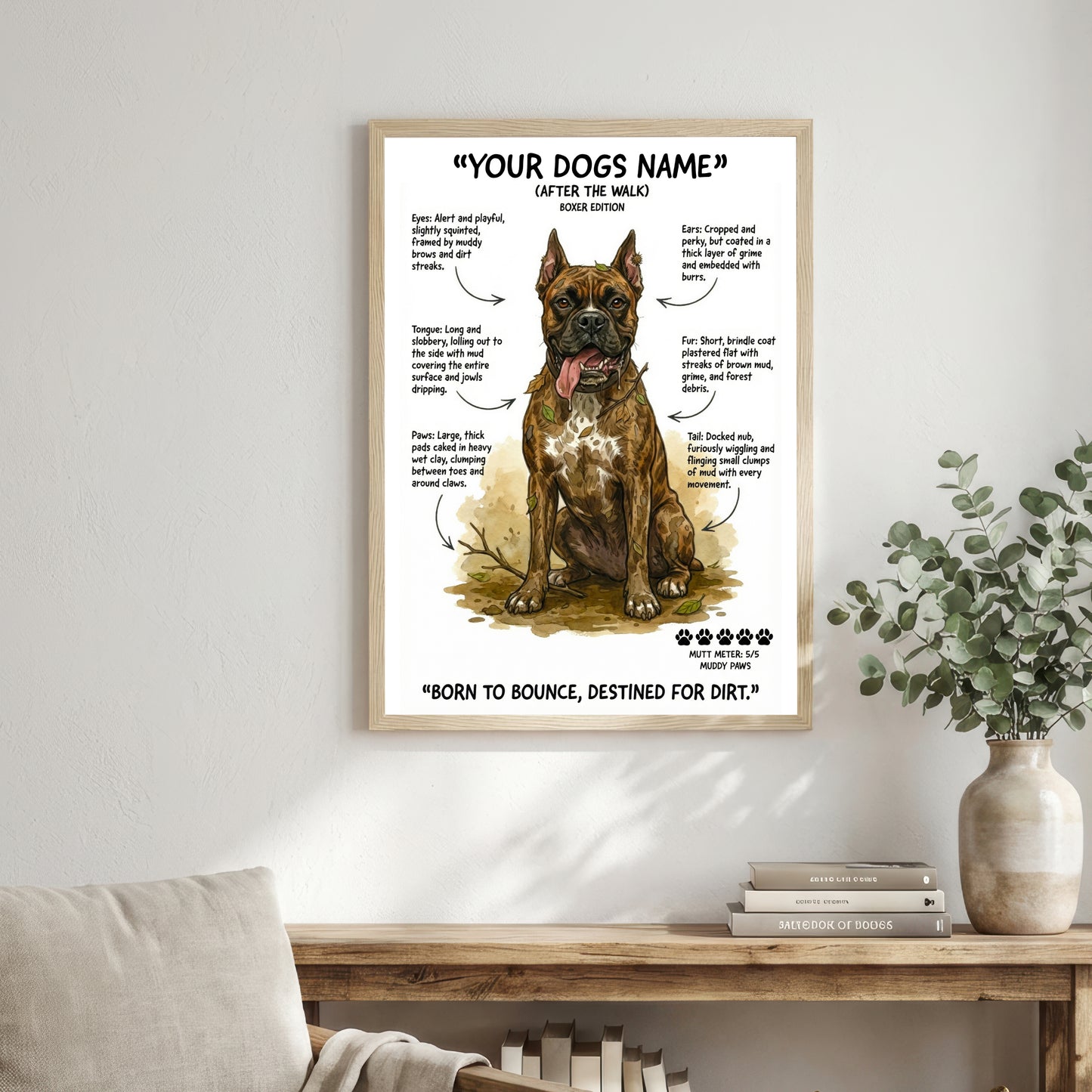 Boxer - "After The Walk" Personalised Print