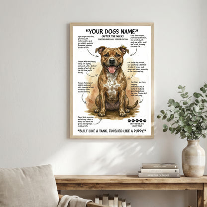 Staffordshire Bull Terrier - "After The Walk" Personalised Print