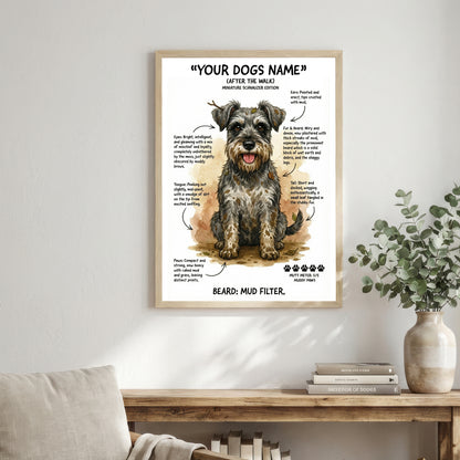 Miniature Schnauzer - "After The Walk" Personalised Print
