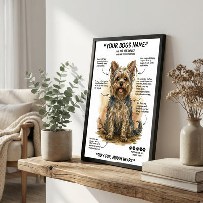 Yorkshire Terrier - "After The Walk" Personalised Print