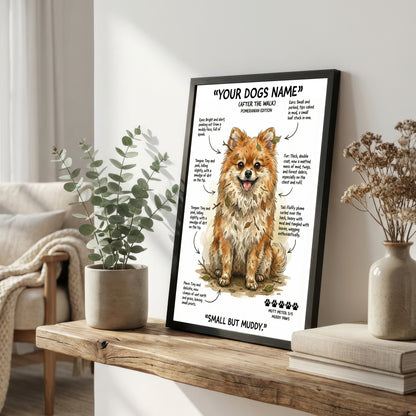 Pomeranian - "After The Walk" Personalised Print