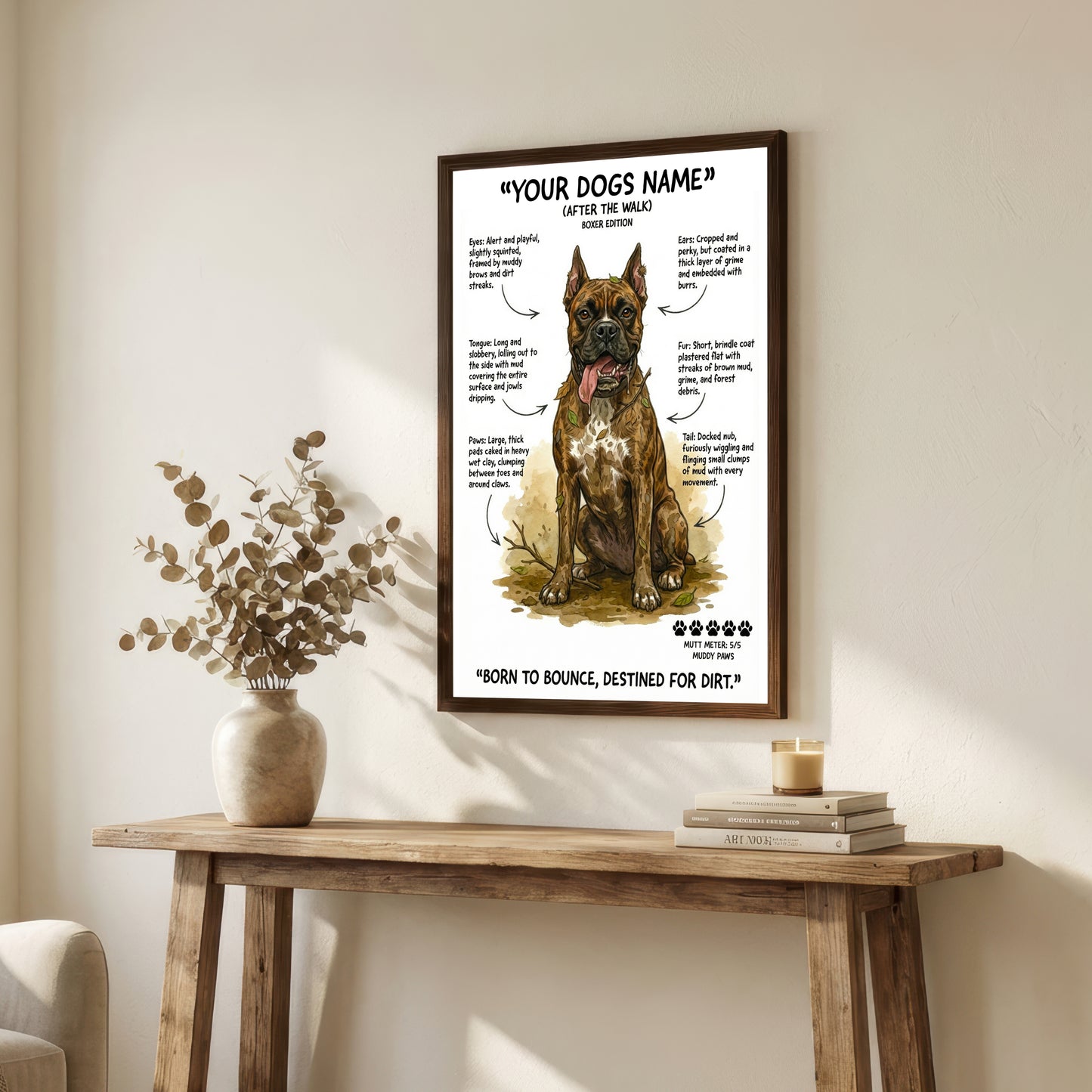 Boxer - "After The Walk" Personalised Print