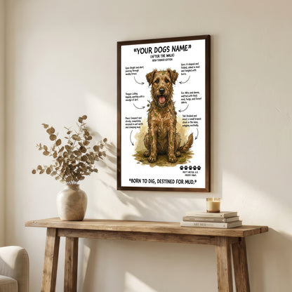 Irish Terrier - "After The Walk" Personalised Print