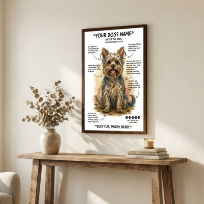 Yorkshire Terrier - "After The Walk" Personalised Print