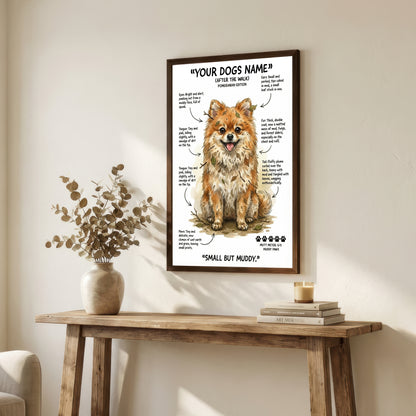 Pomeranian - "After The Walk" Personalised Print