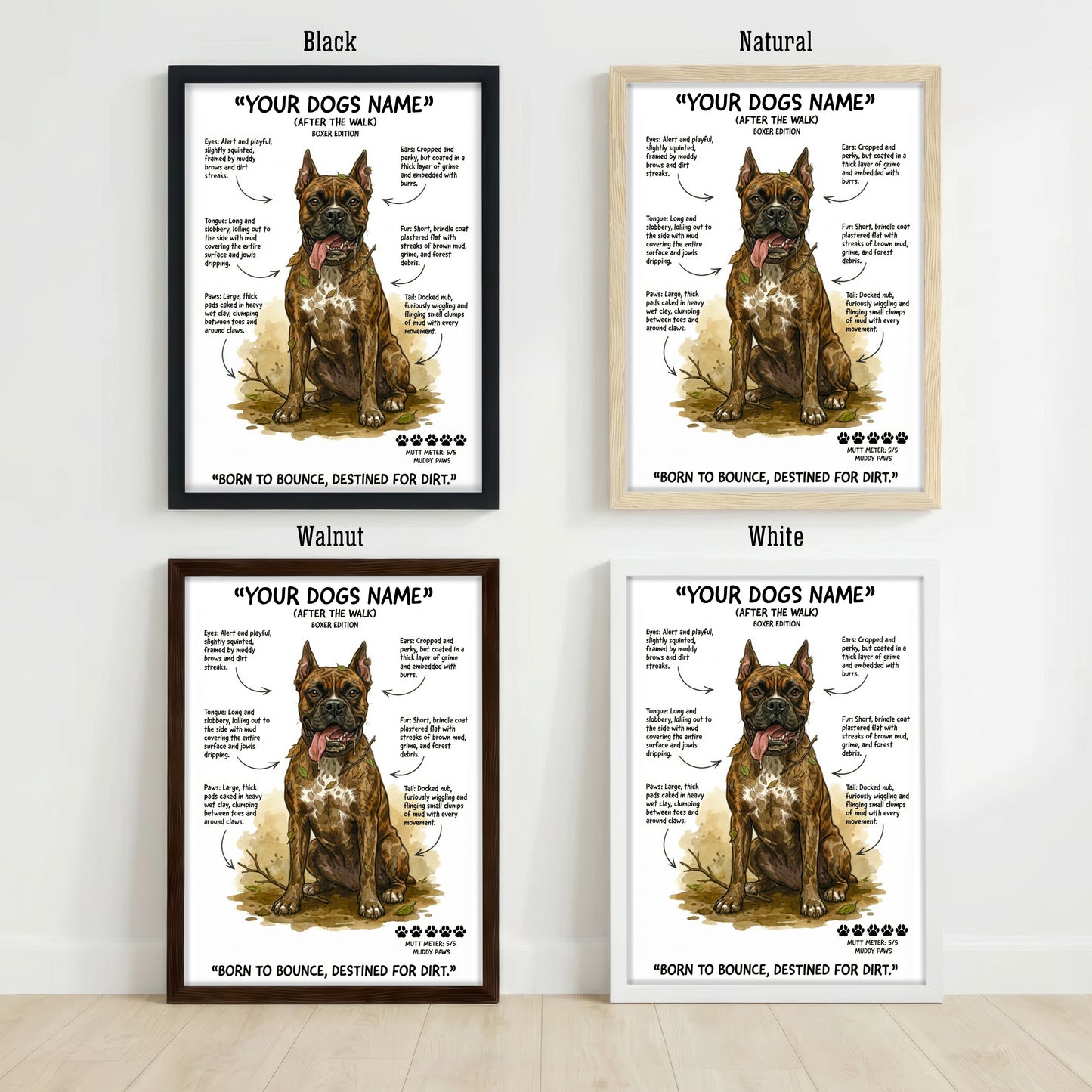 Boxer - "After The Walk" Personalised Print