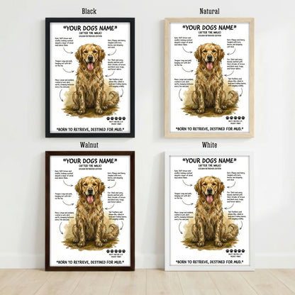 Golden Retriever - "After The Walk" Personalised Print