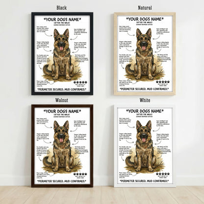 German Shepherd - "After The Walk" Personalised Print