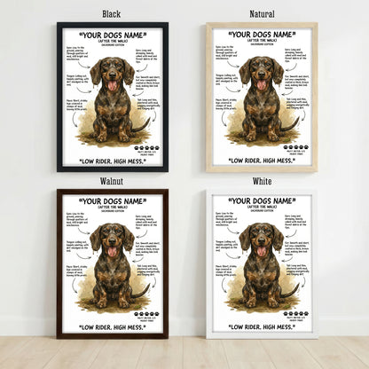Dachshund  - "After The Walk" Personalised Print