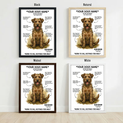 Irish Terrier - "After The Walk" Personalised Print