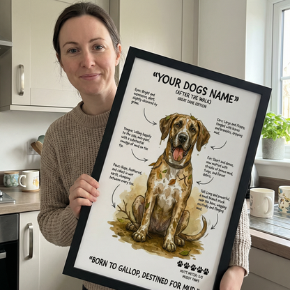 Great Dane - "After The Walk" Personalised Print