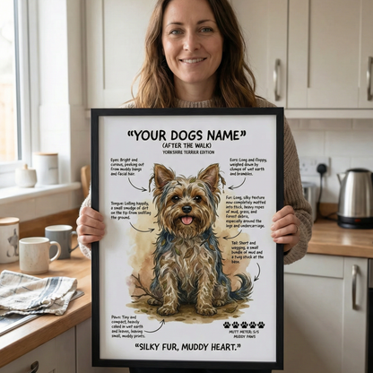 Yorkshire Terrier - "After The Walk" Personalised Print