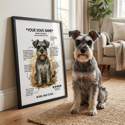 Miniature Schnauzer - "After The Walk" Personalised Print